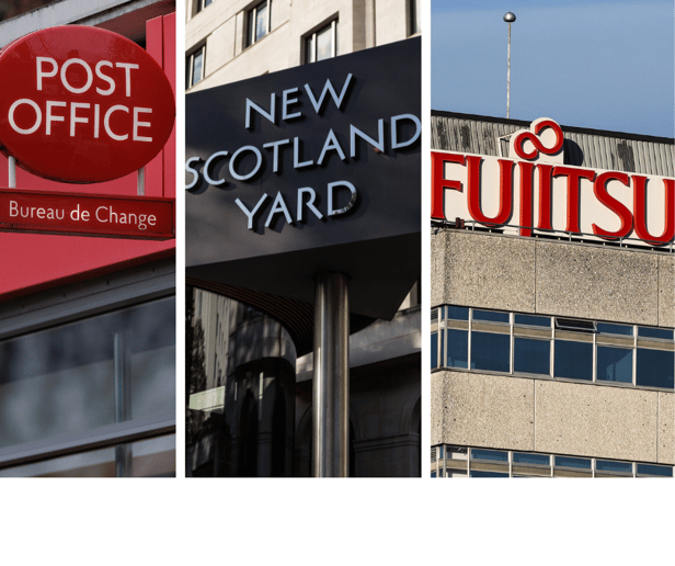The Met Police is investigating whether any fraud offences were committed in the Post Office scandal involving Fujitsu's Horizon system. (Photos by Getty)