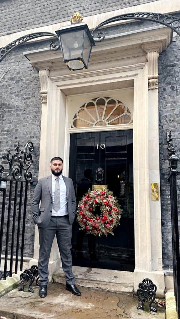 Rizwan Javed at No 10 Downing Street. (Photo by Rizwan Javed)