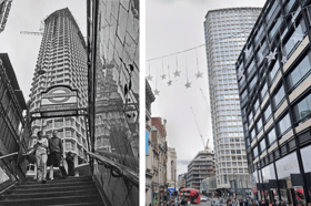 Centre Point is the landmark near where Oxford Street, Tottenham Court Road, Charing Cross Road and New Oxford Street meet. Completed in 1966, it holds a mixture of homes and commercial units. Its empty state in its early years was the inspiration for the homeless charity’s ‘Centrepoint’ name.