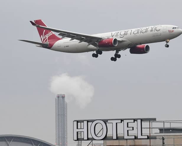 A Virgin Atlantic Airbus A330. (Photo by JUSTIN TALLIS/AFP via Getty Images)