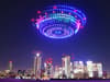 Watch: Spectacular drone display creates 'UFO' over Canary Wharf