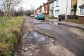 Potholes on Commonside East in Mitcham