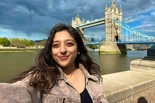 TikToker and YouTuber Sonya Barlow at Tower Bridge in London. (Photo by Sonya Barlow)