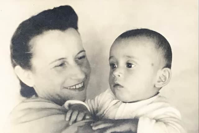 Tom Keve with his mother