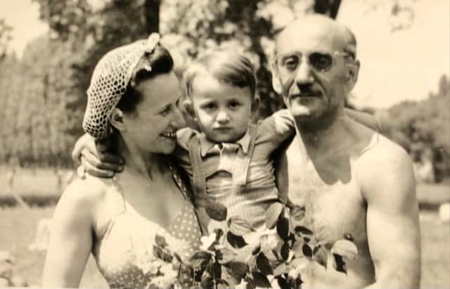 Tom Keve with his parents