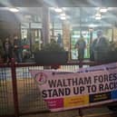 Protest outside hotel in Walthamstow where asylum seekers face eviction