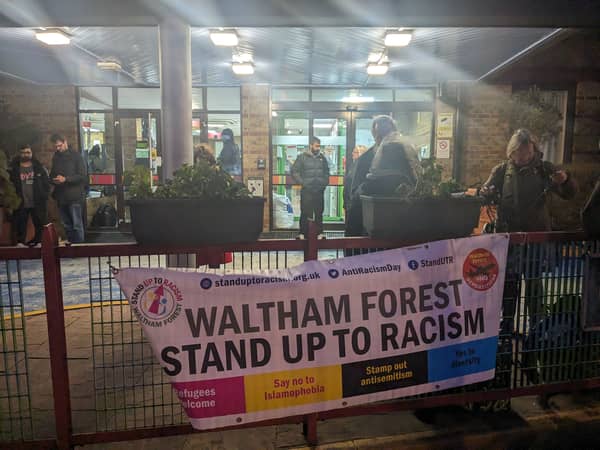 Protest outside hotel in Walthamstow where asylum seekers face eviction