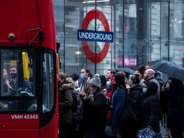 A bus outside Victoria bus station