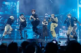 Stray Kids at the 2023 MTV Video Music Awards.