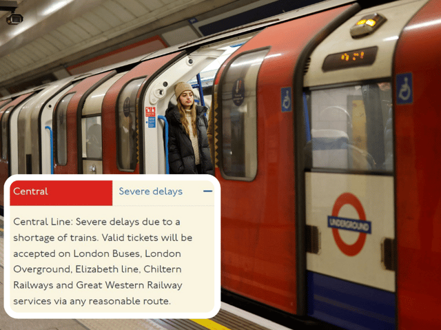 A TfL Victoria Line underground train. (Photo by TOLGA AKMEN/AFP via Getty Images/TfL)