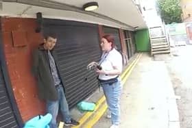Met Police officers arrest Islington burglar John Delaney. (Photo by MPS)