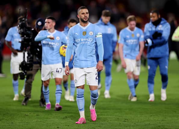 The attention was on Kyle Walker and Neal Maupay after the fixture. (Image: Getty Images)