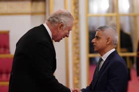 The mayor of London with King Charles III