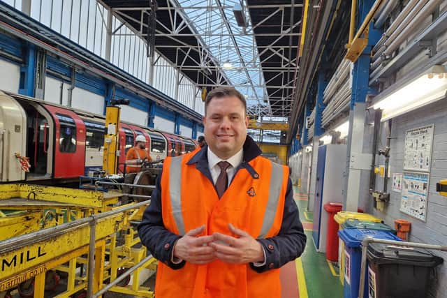 Glynn Barton, COO of TfL at the Hainault train depot