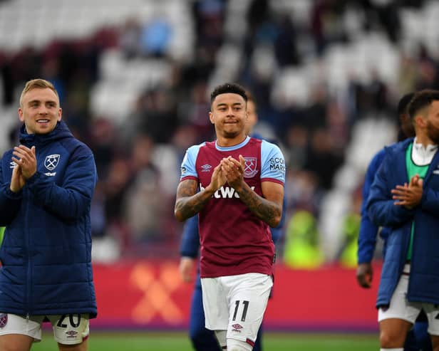 Jesse Lingard featuring for West Ham in May 2021