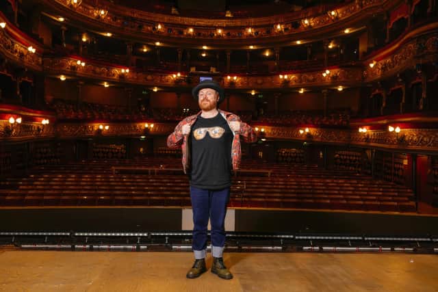 Leigh Francis preparing to make a spectacle of himself on stage with his first ever UK tour