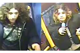 Police want to speak to two people after five teenage girls were "racially abused" on a TfL London bus.