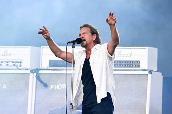 Eddie Vedder of Pearl Jam on stage at BST Hyde Park on July 8 2022. (Photo by Gareth Cattermole/Getty Images)