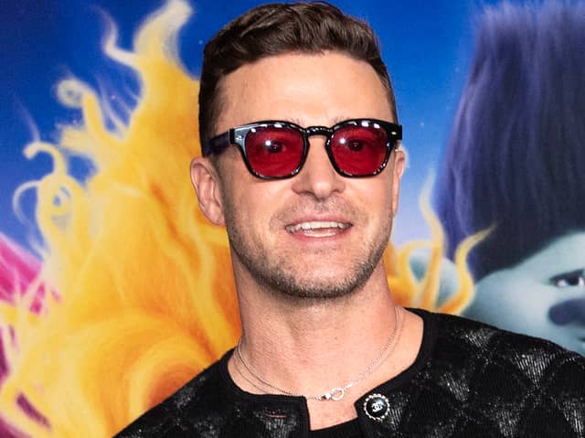 Justin Timberlake at the premiere of Trolls: Band Together in Hollywood on November 15 2023. (Photo by VALERIE MACON/AFP via Getty Images)