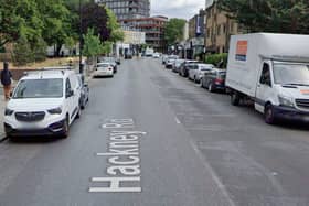 Hackney Road, near the junction with Cremer Street.