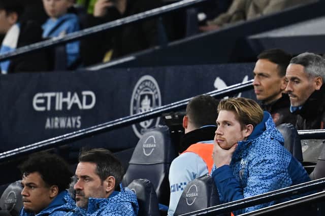 Pep Guardiola revealed Kevin De Bruyne felt some niggle in his hamstring, which meant he missed the win over Brentford.