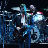 Caleb Followill and Nathan Followill of Kings Of Leon during the 2017 iHeartRadio Music Festival at T-Mobile Arena on September 23, 2017 in Las Vegas, Nevada.  (Photo by Kevin Winter/Getty Images for iHeartMedia)