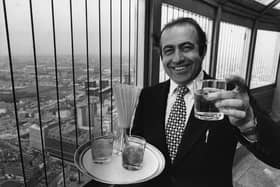 Philip Gorgiov, the superviser of The Top Of The Tower Restaurant, in the Post Office Tower, London, on May 21 1980. 