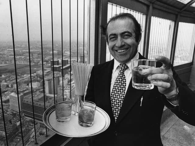 Philip Gorgiov, the superviser of The Top Of The Tower Restaurant, in the Post Office Tower, London, on May 21 1980. 