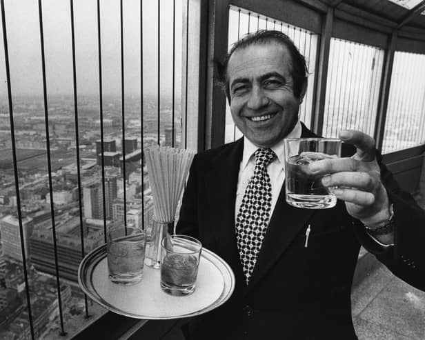 Philip Gorgiov, the superviser of The Top Of The Tower Restaurant, in the Post Office Tower, London, on May 21 1980. 