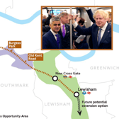 Mayors Sadiq Khan and Boris Johnson both championed the benefits of the Bakerloo line extensio.
