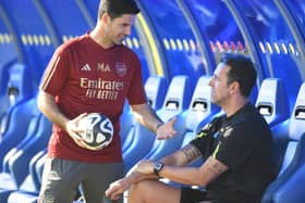 Mikel Arteta and Sporting director of Arsenal Edu Gaspar