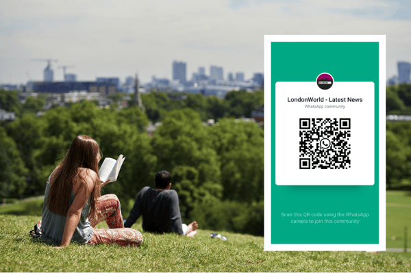 The City of London skyline, seen from Primrose Hill. 