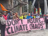 XR protesters outside Lloyd's of London.