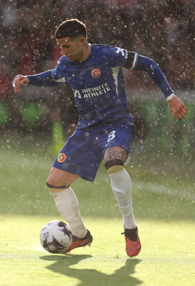 Enzo Fernandez against Brentford. Credit: Getty