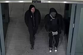 Police want to identify two men after a reported assault at Heathrow.