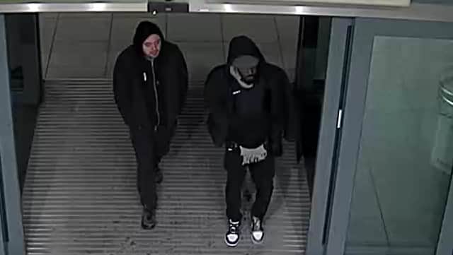 Police want to identify two men after a reported assault at Heathrow.