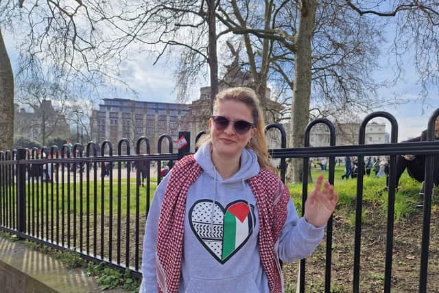 Charlotte was one of the protesters who joined the march