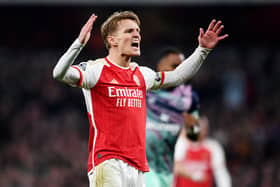 Martin Odegaard helped Arsenal beat Brentford 2-1 at the Emirates Stadium