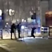 Video shows the moments after a car crashed into the gates of Buckingham Palace on Saturday March 9.