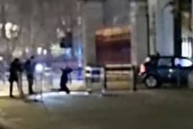 Video shows the moments after a car crashed into the gates of Buckingham Palace on Saturday March 9.