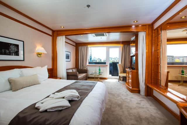 Inside one of the yacht cabins on the Sunborn