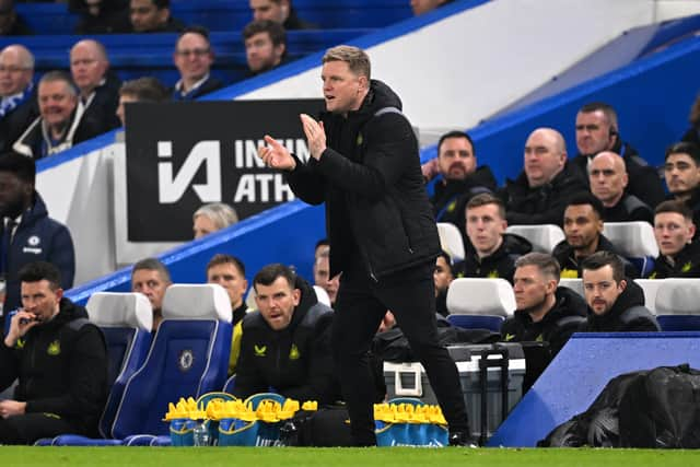 Eddie Howe is sweating the injury to Anthony Gordon. (Image: Getty Images)