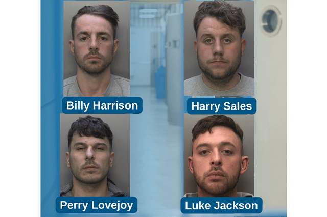 Four members of a gang of luxury car thieves were caught by Surrey Police.