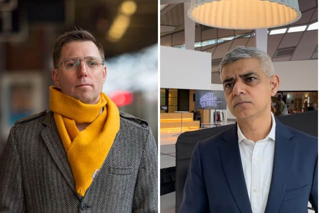 Lib Dem mayoral candidate Rob Blackie and Labour's Sadiq Khan.