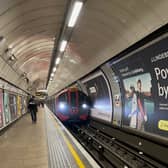 A London Tube platform.