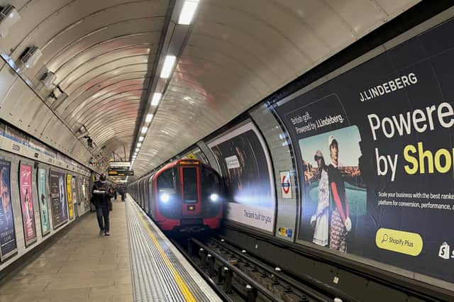 A London Tube platform.