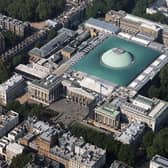 An aerial view of the British Museum on September 21 2008 in London.  