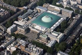An aerial view of the British Museum on September 21 2008 in London.  