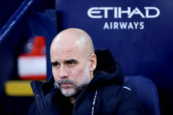 Manchester City manager Pep Guardiola. (Photo by Alex Livesey/Getty Images)