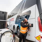 National Express is trialling a new electric coach running between central London and Stansted airport.